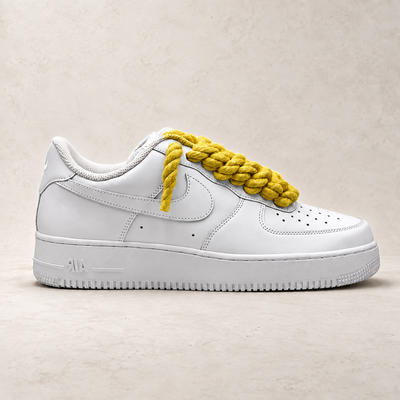 Nike Air Force 1 Low White 07 Rope Laces - Mustard