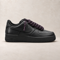 Nike Air Force 1 Low 07 Black - Rope Laces - Fialová