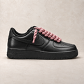 Nike Air Force 1 Low 07 Black - Rope Laces - Pudrová lesklá