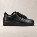 Nike Air Force 1 Low 07 Black - Rope Laces - Černá lesklá