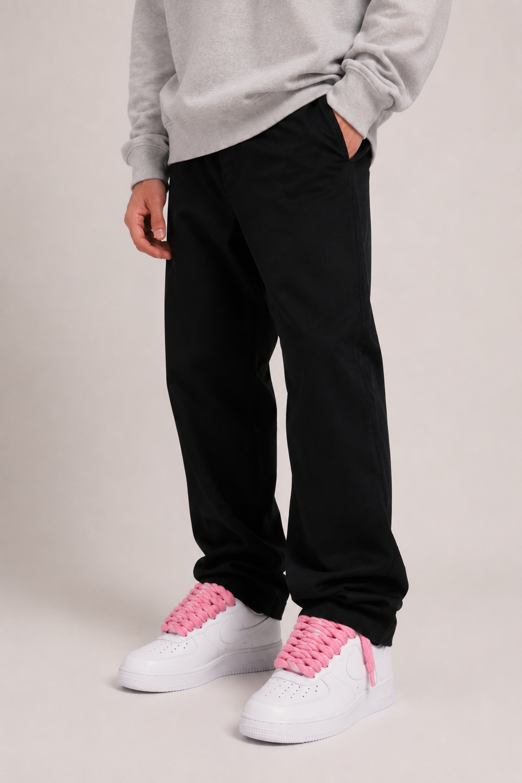 Nike Air Force 1 Low White 07 Rope Laces - Pink