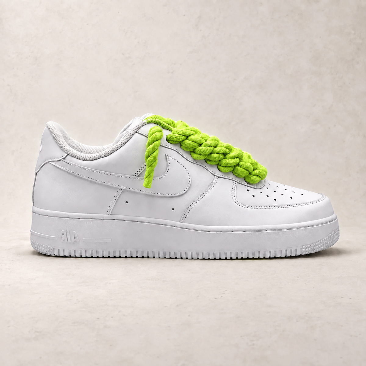 Nike Air Force 1 Low White 07 Rope Laces - Limetková