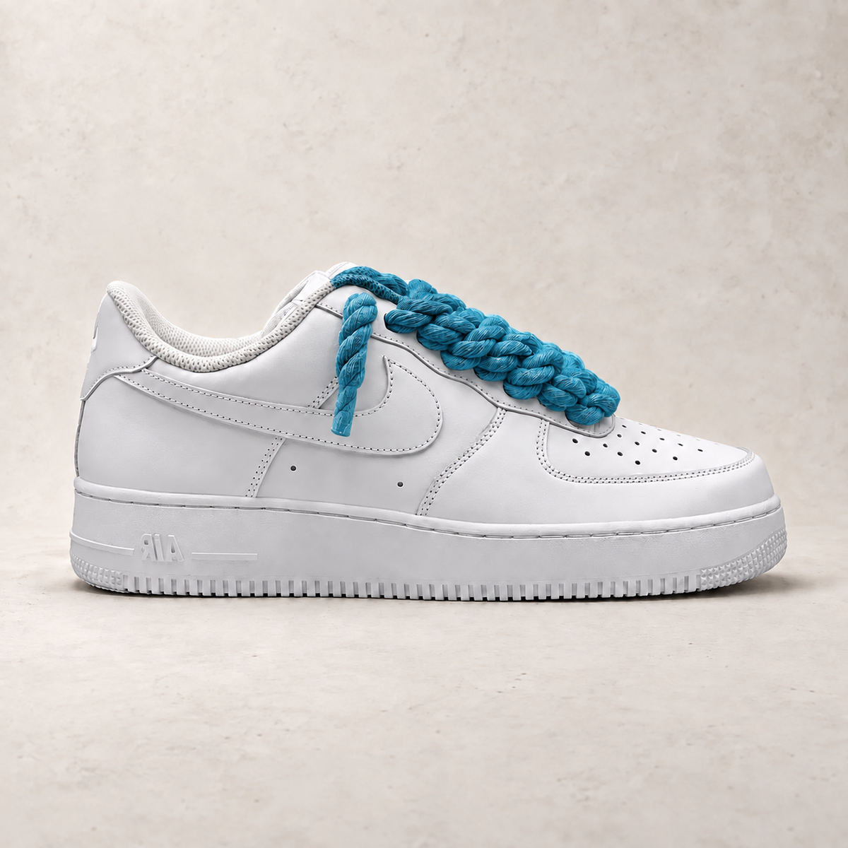 Nike Air Force 1 Low White 07 Rope Laces - Tyrkysová