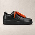 Nike Air Force 1 Low 07 Black - Rope Laces - Oranžová