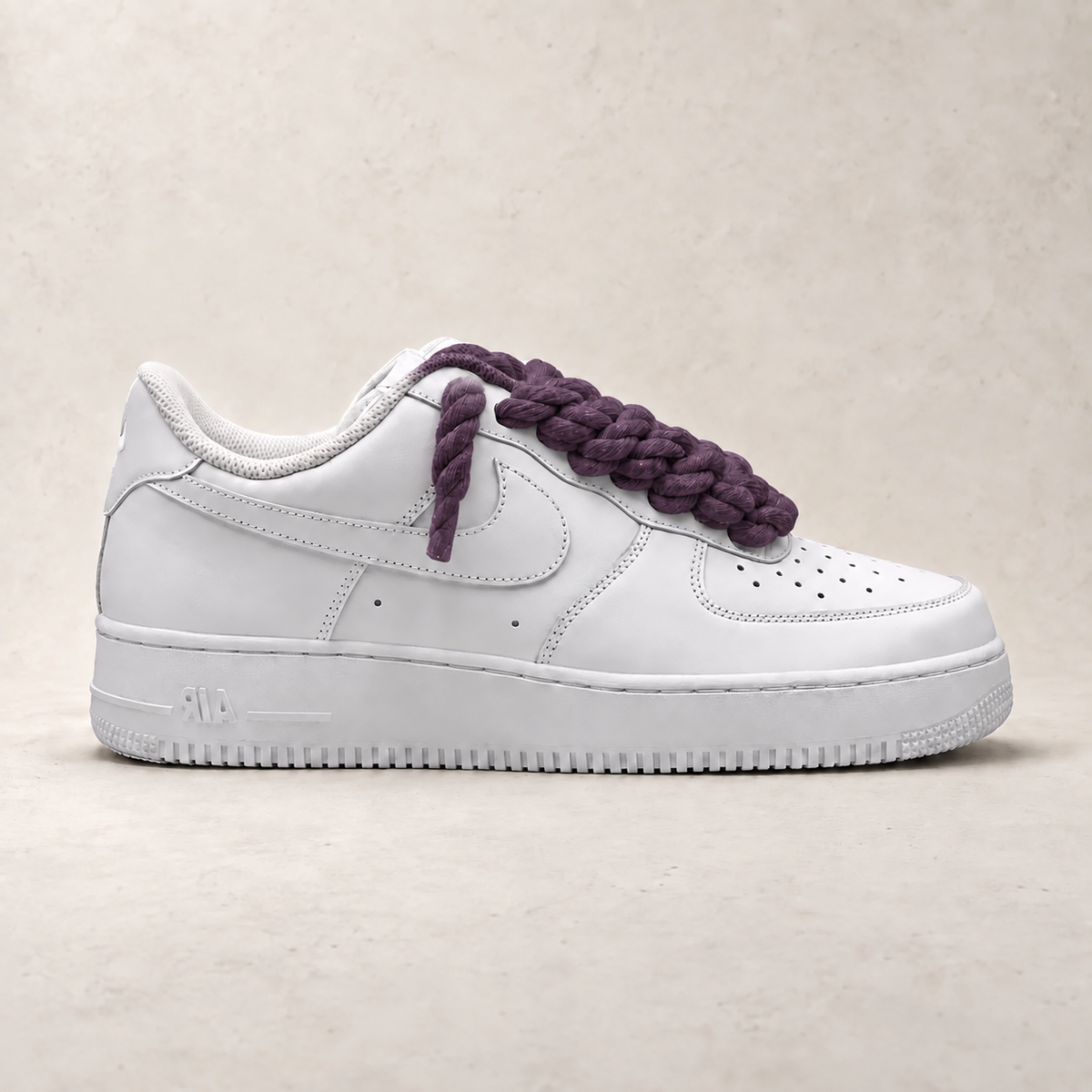 Nike Air Force 1 Low White 07 Rope Laces - Fialová