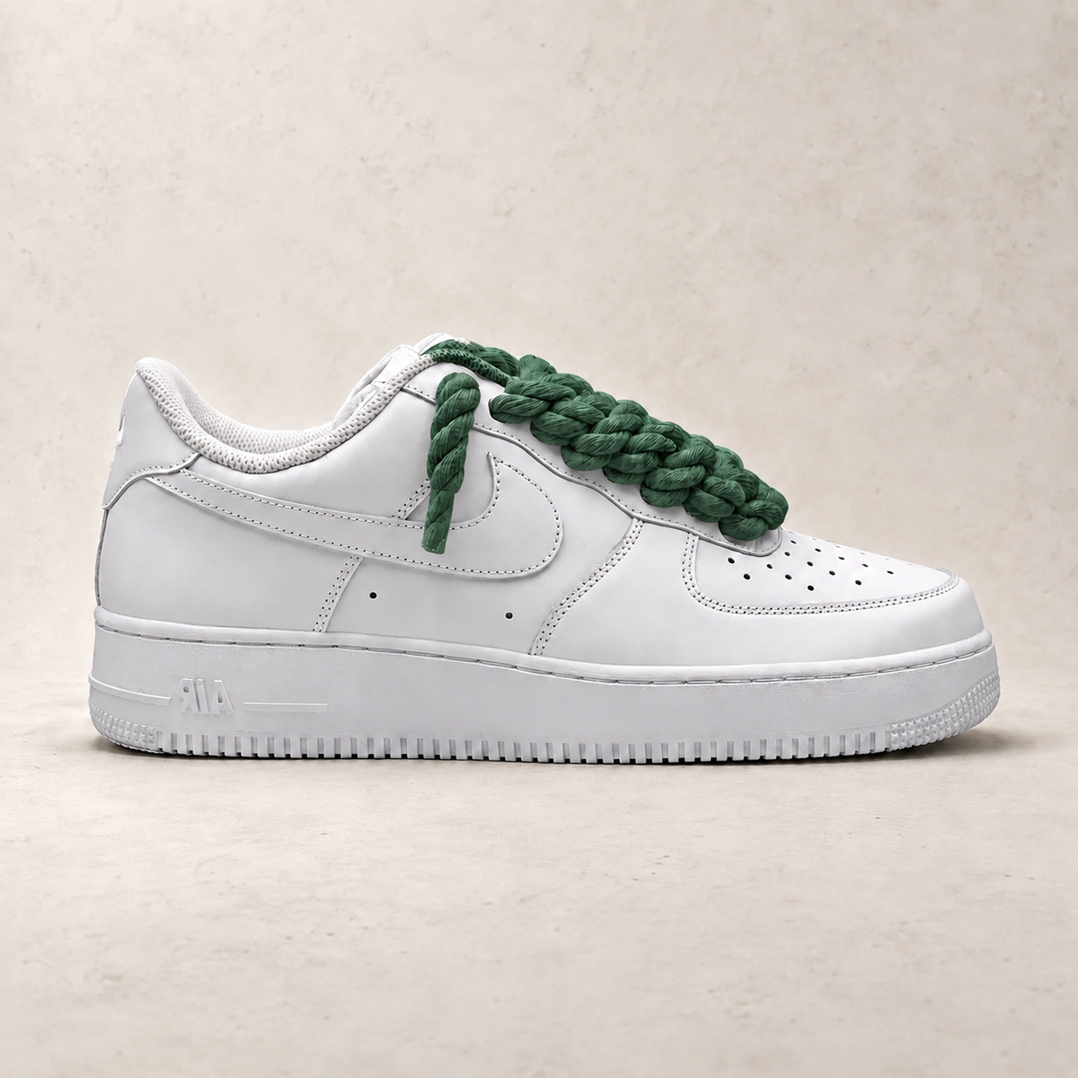 Nike Air Force 1 Low White 07 Rope Laces - Zelená