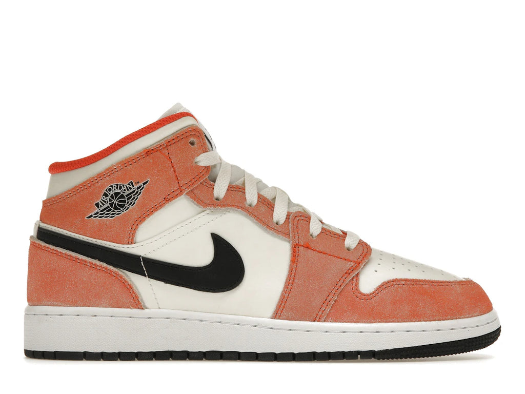 Jordan 1 Mid SE Orange Suede (GS)