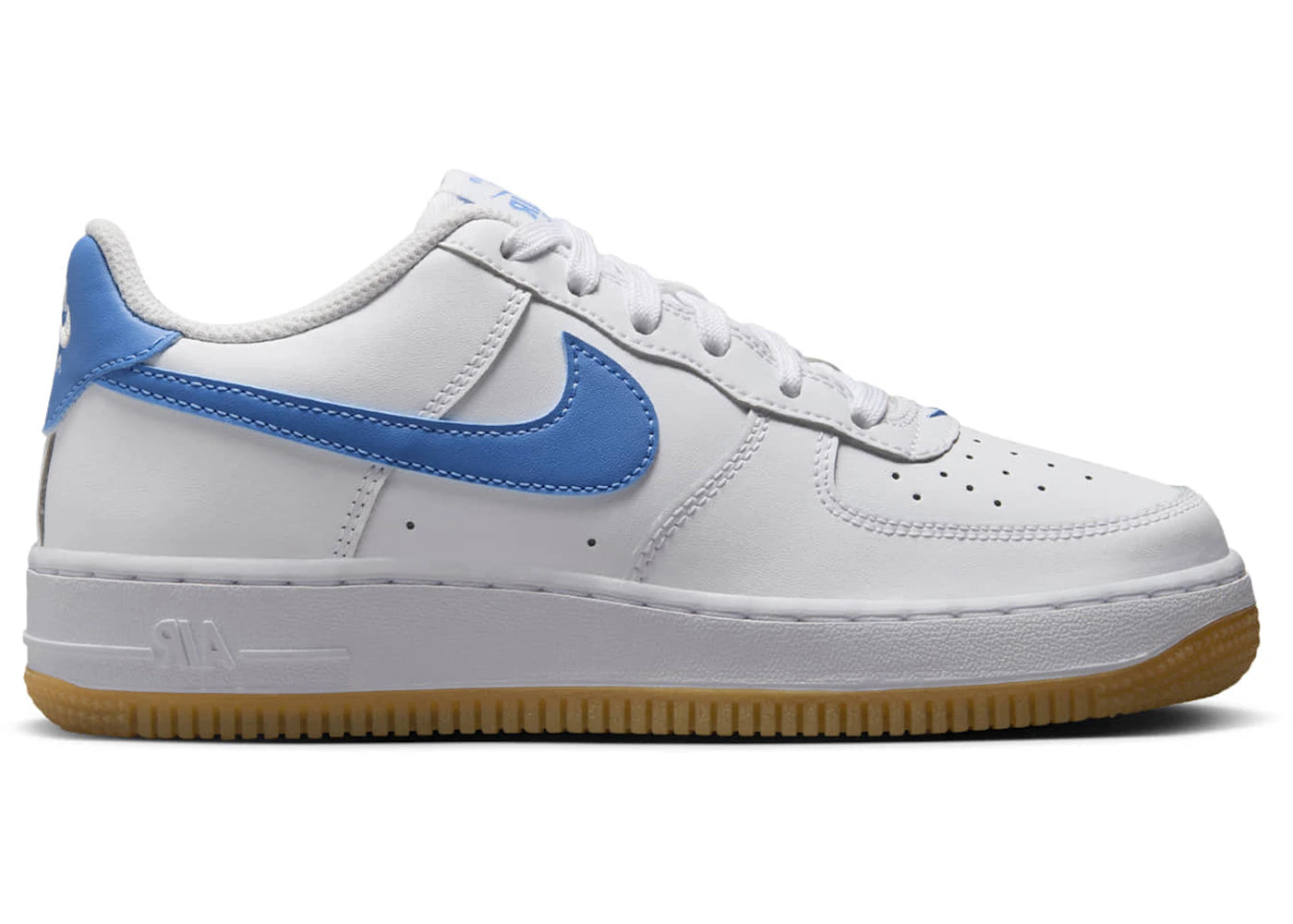 Nike Air Force 1 Low White Gum Light Brown Blue Beyond (GS)