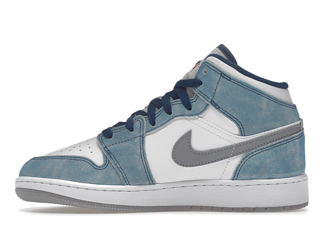 Jordan 1 Mid SE French Blue Light Steel (GS)
