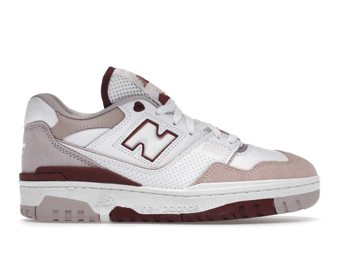New Balance 550 White Scarlet (Women's)