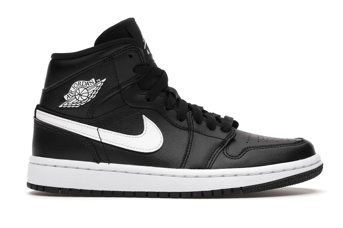 Jordan 1 Mid Black White (Women's)
