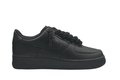 Nike Air Force 1 Low 07 Black - Rope Laces - Black