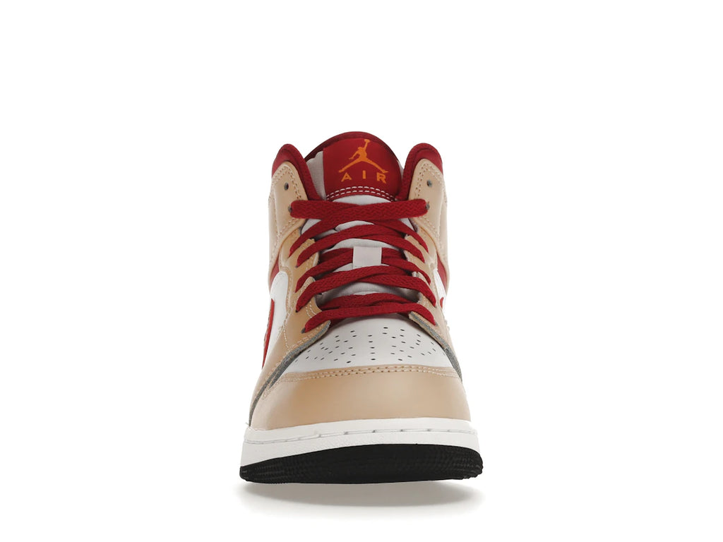 Jordan 1 Mid Light Curry Cardinal (GS)