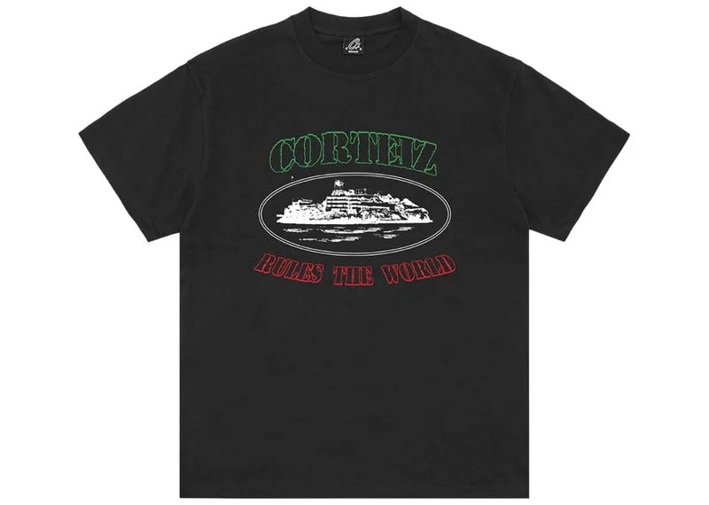 Corteiz OG Alcatraz Italia Tee Black