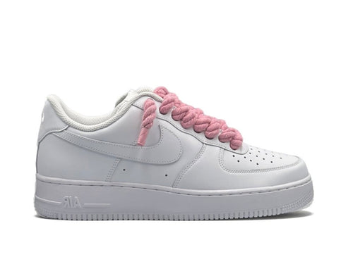 Nike Air Force 1 Low White 07 Rope Laces - Pink